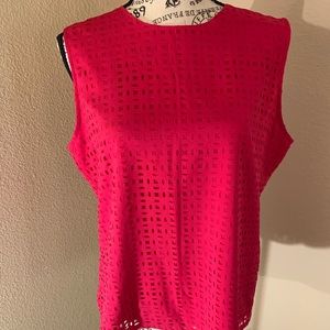 Fuchsia Lattice Blouse